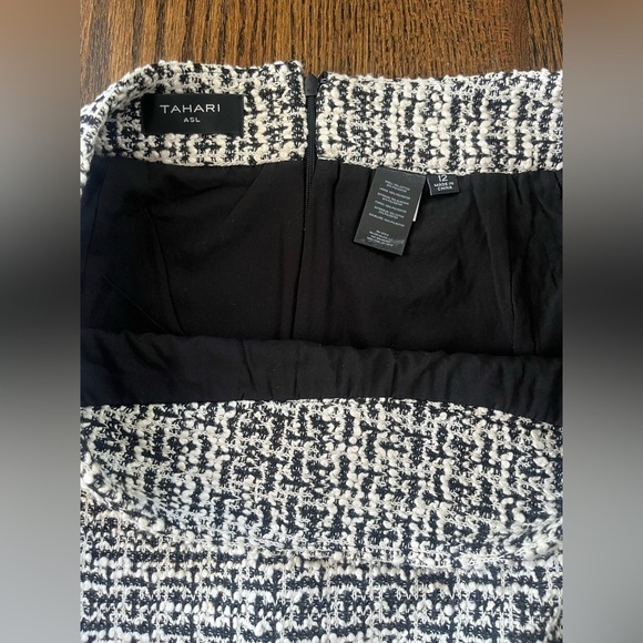 TAHARI ASL Women's Tweed Pencil Skirt Sz. 12 grey - Picture 6 of 6